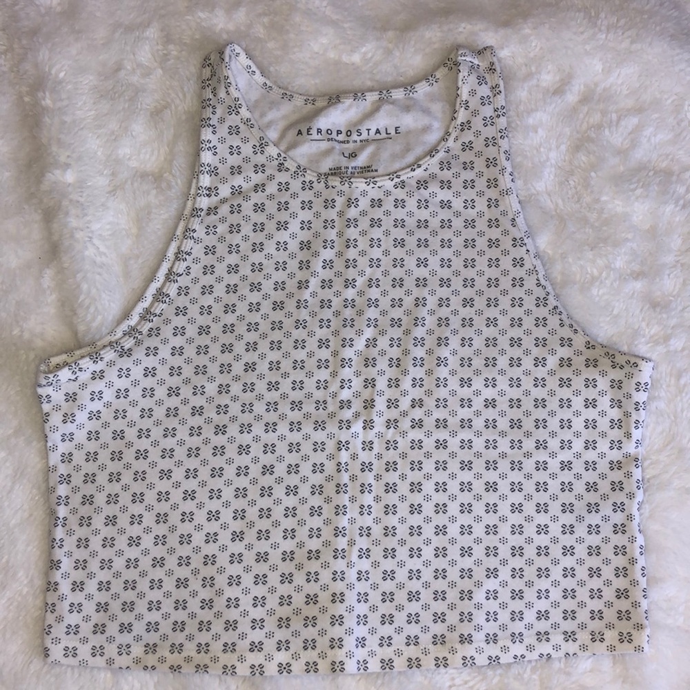 Patterned Crop Tank Top